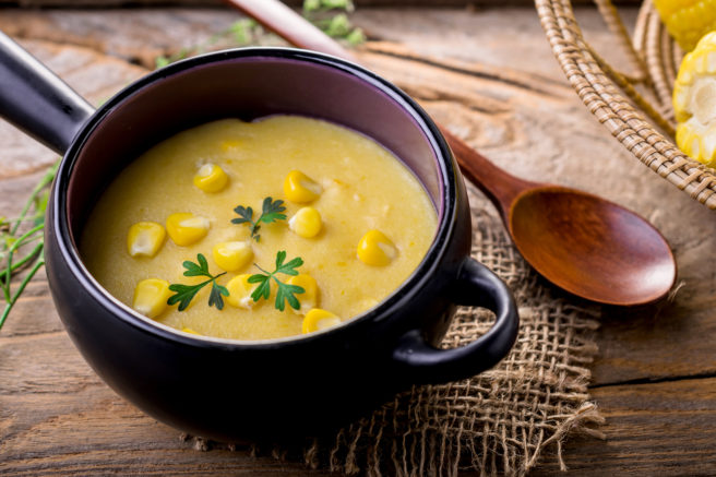 Comfort food:This corn and chicken chowder is perf for Storm Diana