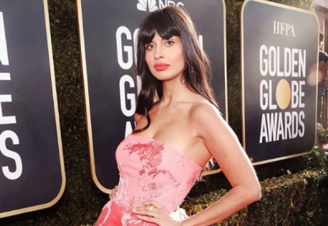 ‘It’s COLD’: Jameela Jamil wore JEANS underneath her gown