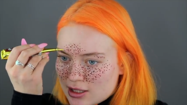 YouTuber’s semi-permanent Henna freckles – don’t try this at home